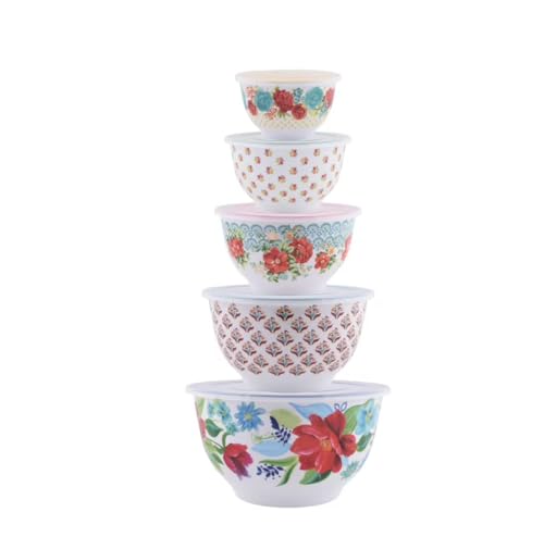 Melamine Mixing Bowl Set (Spring) - color: Spring - 10pcs - Melamine