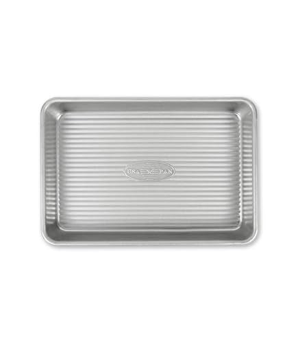 USA Pan Bakeware Mini Sheet Pan, Warp Resistant Nonstick Baking Pan, Aluminized Steel - size: Set of 1, style: Mini Sheet Pan