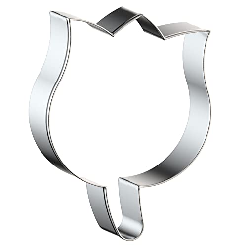 Tulip Flower Cookie Cutter Set Large - 5", 4", 3", 2" - 4 Piece - Stainless Steel - color: Tulip