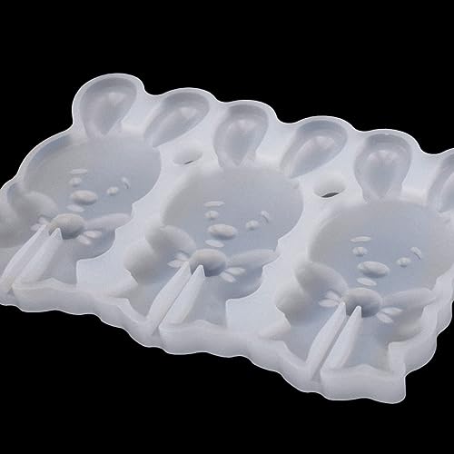 mostsom Cute Rabbit Resin Epoxy Silicone Mold Diy Chocolate Rattle Shaker Lollipop Mould Cake Decorating 2PCS (L_ Rabbit) - size: L_ Rabbit