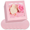 Bakepacker 6"x6"x5" Cake Boxes with Cake Boards, Pink, 36pcs - color: Pink, size: 18Sets,6"x6"x5"
