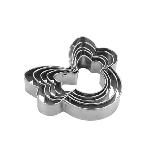 MrCookie Girl Mouse Cookie Cutters Set,5pc Thickened Stainless Steel. - color: Girl Mouse