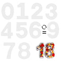 12 Inch Number Cake Mold Baking Forms Moulds,9 Pieces 0-8 Cake Number Stencils,Number Cake Pans,Flat Plastic Mold Numerical Templates Cutting for DIY Cakes/Cookies - size: 12 IN