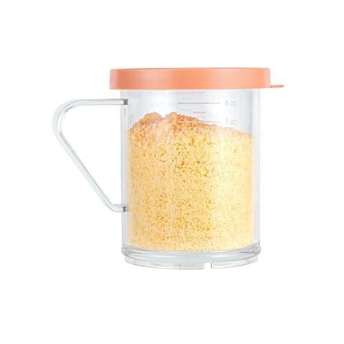 Restaurantware Spice Shaker 1 Count Plastic Shaker, Durable Seasoning Dredge with Rose Medium Lid, Clear Shaker for Commercial Kitchens, Pizzerias, and Bakeries - style: Medium