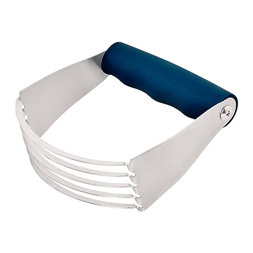 R&M Pastry Blender – Stainless Steel 5-Blade Dough Blender with Non-Slip Handle for Pie Crust, Biscuits & Baking