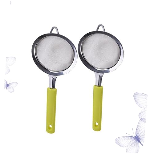 MAGICLULU Handheld Flour Sifter Fine Mesh 2 pack Light Green