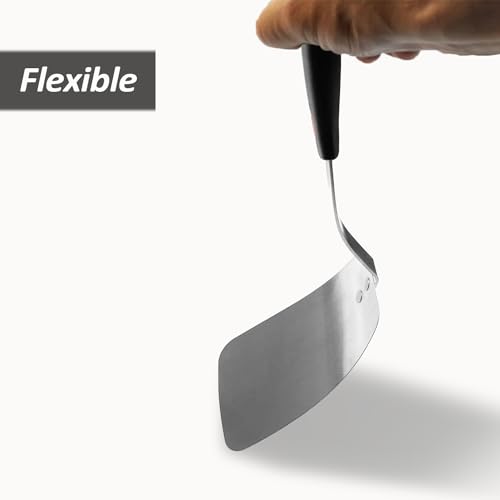 Stainless Steel Flexible Spatula, Thin Metal Turner, X' Large Solid - size: X' Large