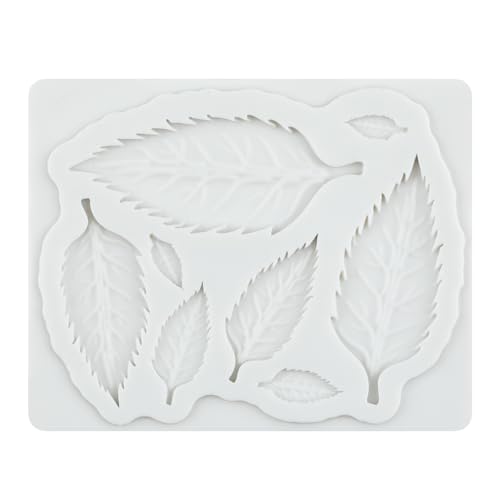Leaf Silicone Mold Rose Maple Leaf Fondant Molds Set of 5 - color: Style C