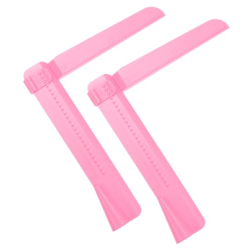 uxcell 2Pcs Adjustable Cake Scraper Adjustable Cake Smoother Dark Pink - color: Dark Pink