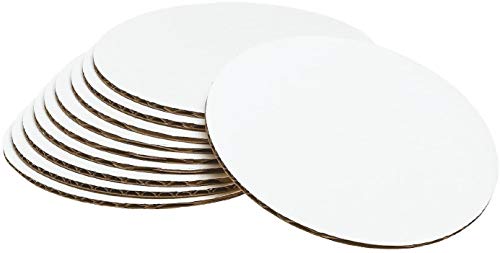 12 Inch Cake Circle Pizza and Pie Circle High Quality Sturdy White Corrugated Cardboard Cake Circles 12 inch 100% Food Safe 12 inch Cake Boards Round Cake Board 12 inch (Pack of 25) Thick Cardboard - size: 12", Pack of 25