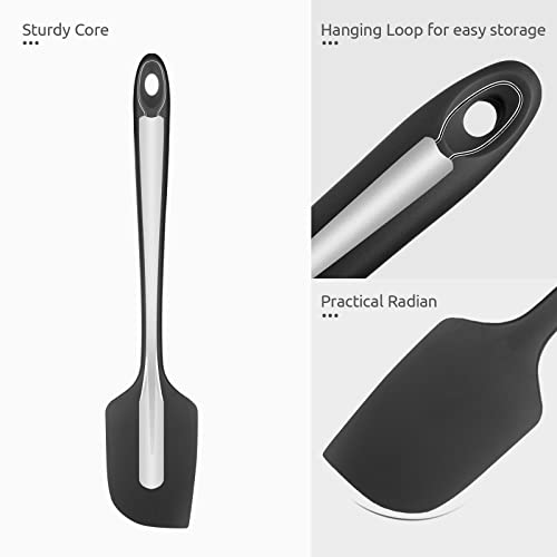 U-Taste 14in Extra Large Silicone Spatula, 600°F Heat Resistant, Black - color: Black, size: 14 in (extra large spatula)