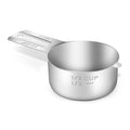 1PCS 1/2CUP(120ml, 4oz) Measuring Cup, 18/8 Stainless Steel Measure Scoop - size: 1/2cup|120ml|4oz