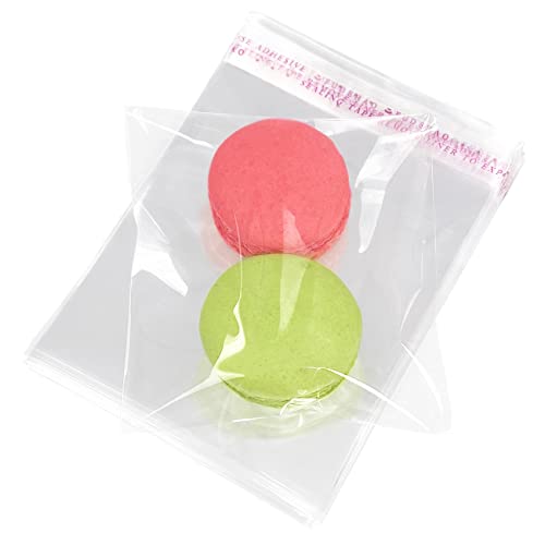 Morepack 3x3 In Cookie Bags Clear Self Sealing Cellophane Treat Bags 200Pcs - size: 3x3 Inch (Pack of 200)