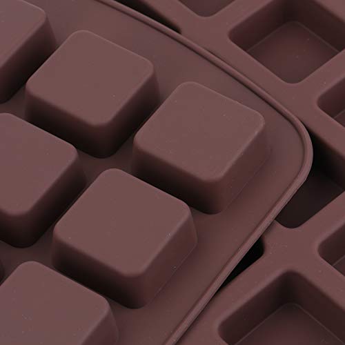 Lawei 2 Pack 24 Cavity Brownie Silicone Mold - Silicone Ice Cube Tray Ice Cube Mold for Making Cube, Candy, Chocolate Truffles, Jelly