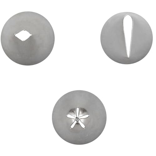Wilton Decorating Tip Set 3/Pkg-#104 Petal/#352 Leaf/#224 Flower