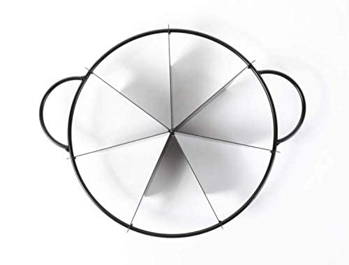 HAWOK 7-Slice Pie Cutter and Cake Divider, Press-Style Carbon Steel Tool for Pie, Cake and Pizza up to 10 inch