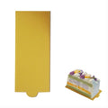 100 Pcs 4.72"x2.05" Rectangle Cake Boards, Golden Mousse Bases - size: Bigger rectangular - Gold