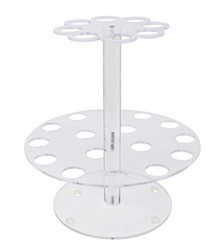 Jusalpha Clear Acrylic Ice Cream Cone/Sushi Hand Roll Stand Holder Christmas Halloween Candy Decorative (Capacity: 24) (Pack of 2) - size: 1 Set (Pack of 2)
