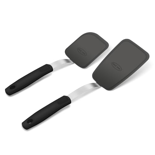 Unicook 2-Piece Small and Mini Silicone Spatula Set for Cooking and Baking