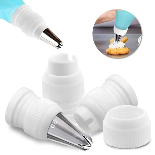 12Pcs White Piping Bag Couplers - color: White