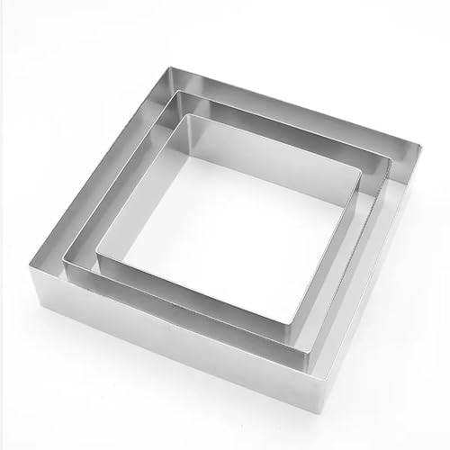 Stainless Steel Square Cake Mold, Mousse Baking Ring Mold