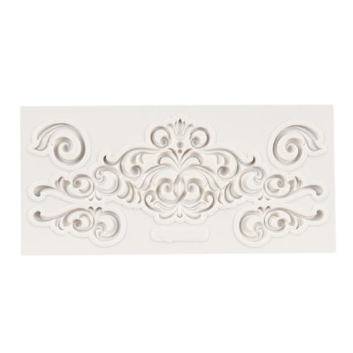 Baroque Fondant Mold Curlicues Scroll Lace Border Silicone Mold - color: Style A