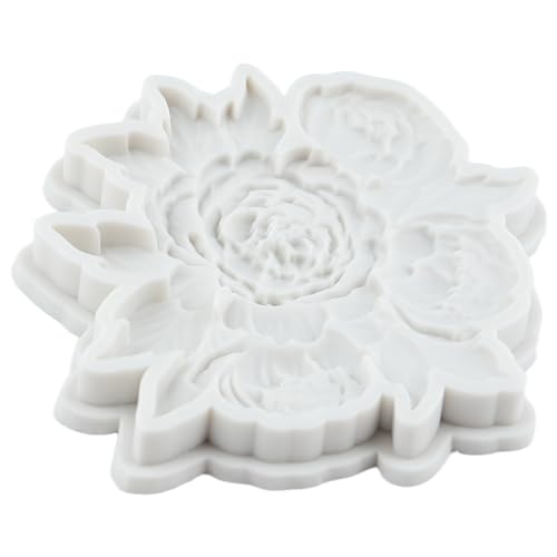 Peony Flower Fondant Molds Flower Leaf Silicone Chocolate Mold - color: Style 31