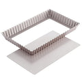 CHEFMADE Rectangle Tart Pan, 7x11-Inch with Removable Loose Bottom Non-Stick Oblong Quiche Bakeware for Oven Baking (Champagne Gold) - size: 7" x 11" Rectangle