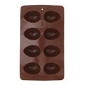 TOYANDONA Silicone Easter Egg Cake Mold – 8-cavity Non-stick Easter Egg Shaped Baking Mold Jelly Baking Mould Ice Cube Tray for Diy Cooking Chocolate, Muffins, And Cakes – Coffee Color - size: 27.00X16.00X2.00CM
