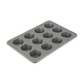 KitchenAid Nonstick Aluminized Steel Muffin Pan, Contour Silver, 12 Cup (Pack of 6) - color: Contour Silver, size: 12 Cup (Pack of 6)
