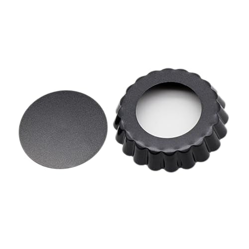 12 Packs Egg Tart Mold, 3 Inch Tart Molds with Removable Bottom, Non-Stick Pan Carbon Steel Egg Tart Molds, Muffin Cupcake Pudding Baking Cup Maker - for Pies, Cakes - size: 3 Inch