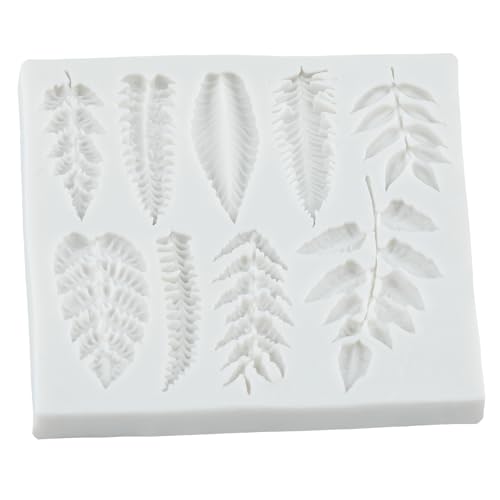 Leaf Silicone Mold Rose Maple Leaf Fondant Molds Set of 5 - color: Style C