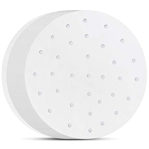 BYKITCHEN 10 Inch Bamboo Steamer Liners for Dumpling, Air Fryer Paper Liner - size: 10 inches