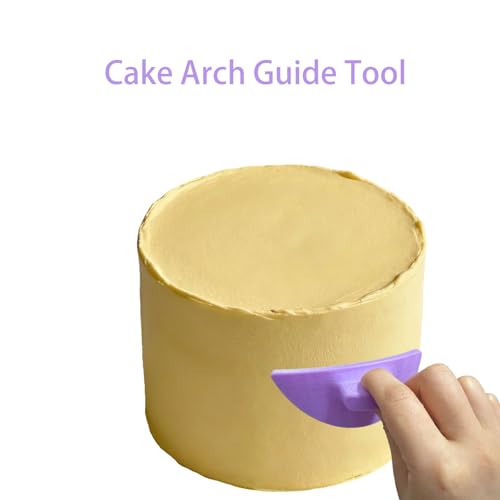 2 PCS Cake Arch Guide Tool, Ruffle Guide Stencil, Cake Piping Guide Tool, Cake Decoration Tools, Cake Ruffle Marker for 6"-12" Cakes (Large) - size: Large