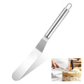 6" Offset Spatula, Stainless Steel Icing Spatula Angled Cake Spatulas Cake Icing Tools with Sturdy Handle Frosting Spatulas for Cakes Decorating, Baking, Pastry