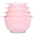 BoxedHome Mixing Bowls Set of 4, BPA Free Plastic,Microwave Safe, Pink - color: Pink