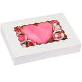 Moretoes 40pcs Cookie Boxes with Window, Auto-Popup Boxes,White,14x10x2.5 - size: 14x10x2.5inch