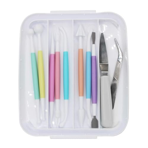 Gum Paste Tool Set, Dual-Sided Molding & Detailing, Multicolor, 11-Piece