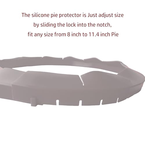2PCS Adjustable Baking Pie Crust Shield Protector Cover for Edges of Pie - 8-inch to 11.5-inch (Grey Grey) - color: Grey Grey