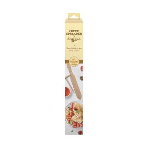 Mrs. Anderson’s Baking Crepe Spreader and Spatula Set, Romanian Beechwood, 2-Piece Set - size: Set of 2, Spreader and Spatula