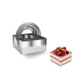 5 Pcs Square Biscuit Cutter Set with Handle - size: Square