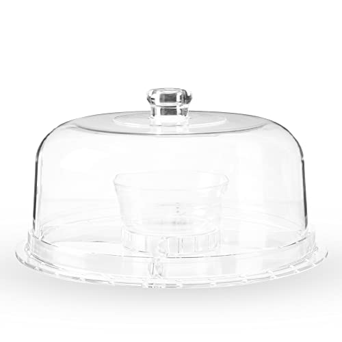 Twine Multi-Functional Acrylic Server with Bundt Cake Mold, Dessert Serving Platter Set, Cake Pan, Cake Stand, Clear Acrylic, Silicone, 4-Piece Set - color: Clear Acrylic and Silicone