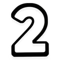 2 Block Numbers Cookie Cutter with Easy to Push Design (3.5 inch)