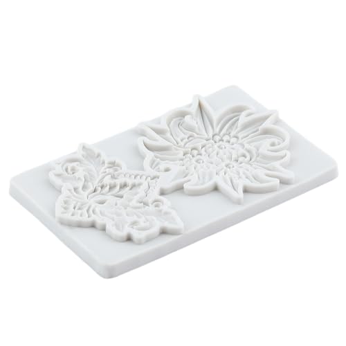 Lingzhi Baroque Style Silicone Mold Curlicues Scroll Lace Fondant Molds - color: Style H