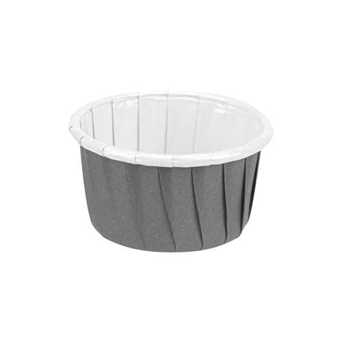 Restaurantware 1 oz Round Gray Paper Small Baking Cup, 200 Pack - color: Gray, size: Small