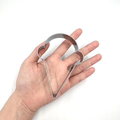 LILIAO Ice Cream Cone Cookie Cutter 4 inches (One Scoop) - size: One Scoop