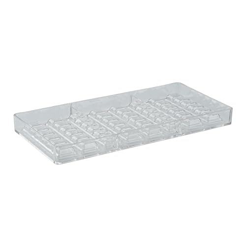 Restaurantware-Pastry Tek 10.8 x 5.3 Inch Chocolate Bar Mold, 1 Dishwashable Chocolate Mold - 8 Cavities, Freezable, Clear Polycarbonate, For Protein and Energy Bar, Candy, Easy To Release
