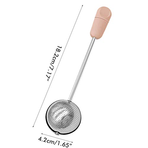 Stainless Steel Powdered Sugar Shaker Duster Flour Sifter Powder Duster Baking Powder Sifters for Baking Tools (Pink) - color: Pink