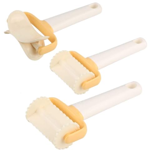 Rolling Biscuit Cutters, Rolling Cookie Cutters Dough Cookie Roller Cutter Biscuit Rolling Crimped Cutter Baking Tool Pastry Maker Rolling Square Cutter Biscuit Ravioli Cutter (3 Piece Set) - size: 3 Piece Set