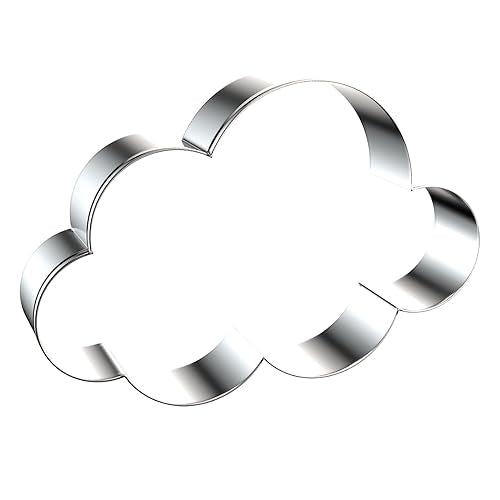 Cloud Cookie Cutter Set Large - 5 Inch, 4 Inch, 3 Inch, 2 Inch - 4 Pieces Cookie Cutters Shapes Sandwich Fondant Biscuit Clay Molds - Stainless Steel - color: Cloud